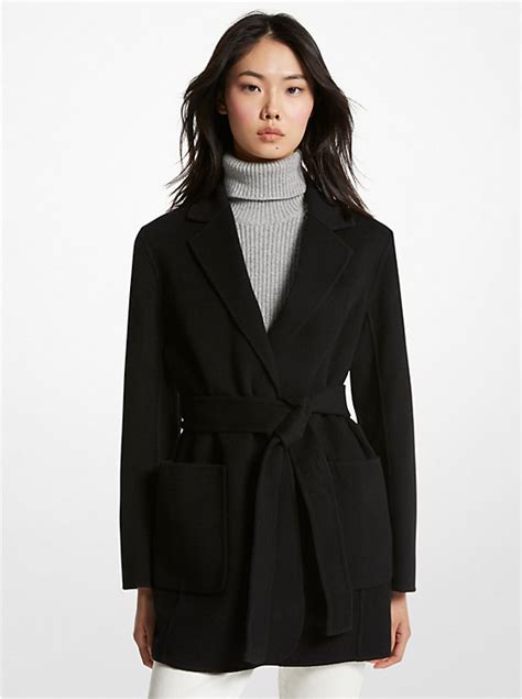 double face wool blend coat michael kors|Double.